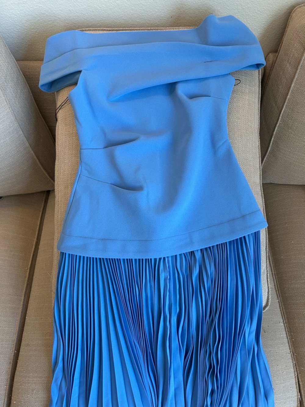 NEW Acler Haileypark Maxi Dress Gown Alt Blue Party Off Shoulde Wedding Event - Picture 5 of 11